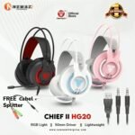 FANTECH HG20 CHIEF II 3.5MM Plug RGB Gaming Headset Wide Sound Field Volume Adjustment Earphones With Microphone For PS4 PC Player Gamer